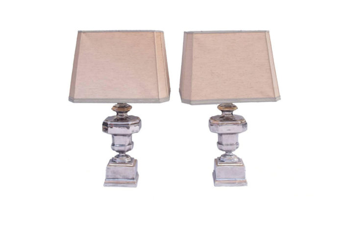 silvered porcelain lamps