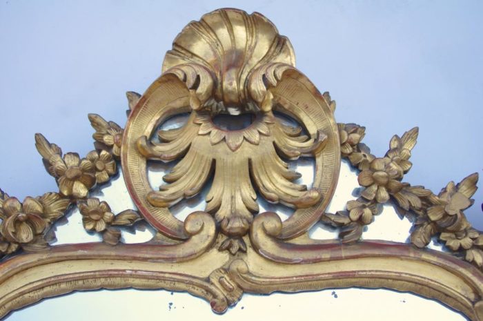 Louis XV giltwood mirror