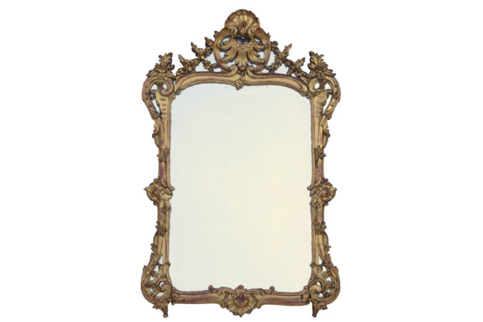 miroir bois dore louis xv