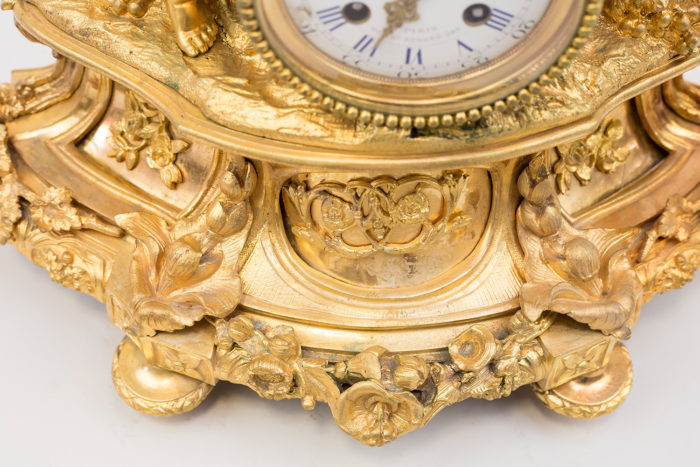Louis XVI style clock in chiseled and gilt bronze