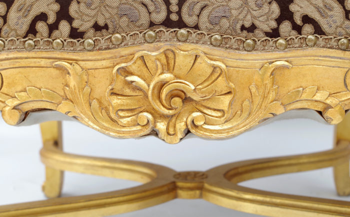 Regence giltwood armchairs
