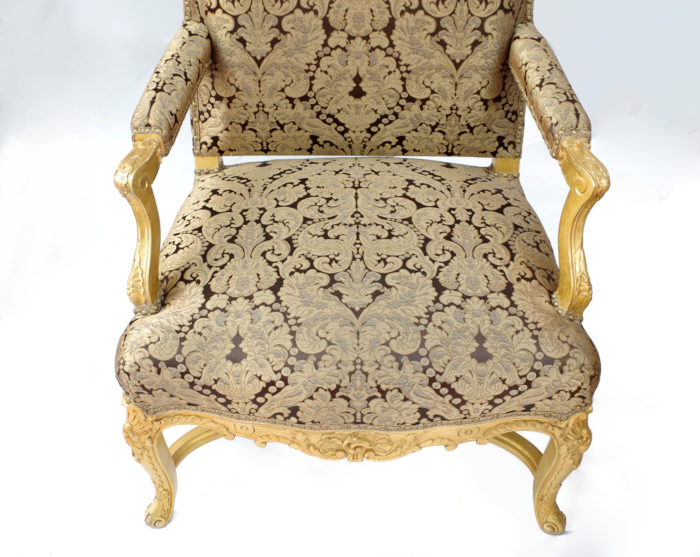 Regence giltwood armchairs