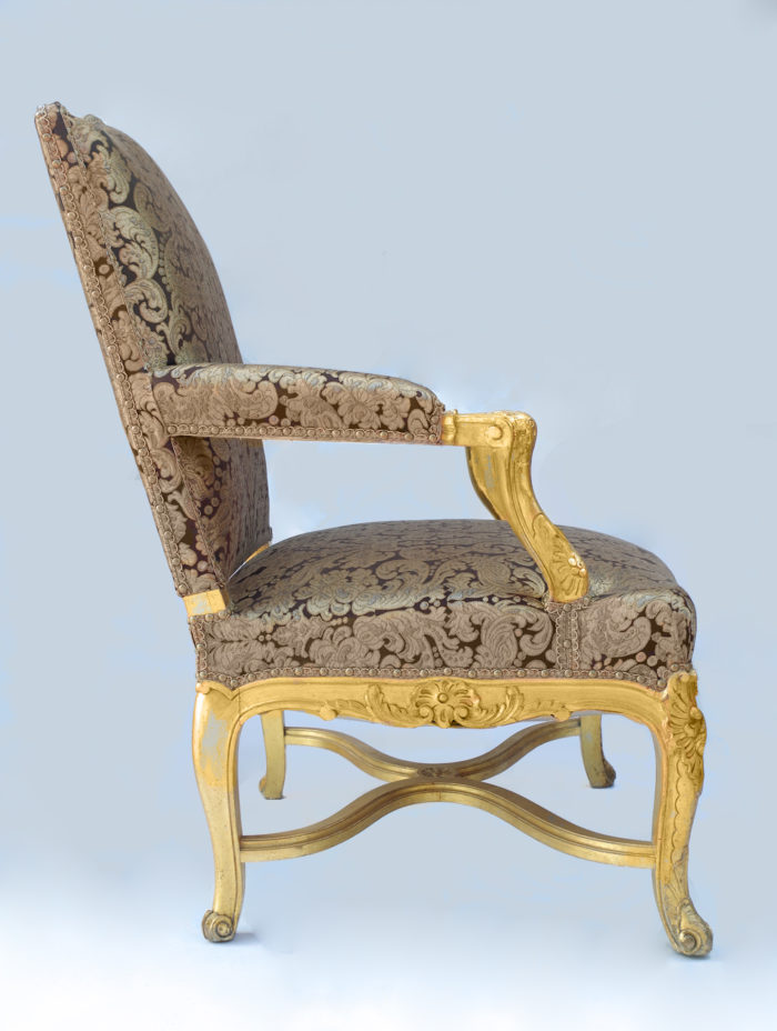 Regence giltwood armchairs