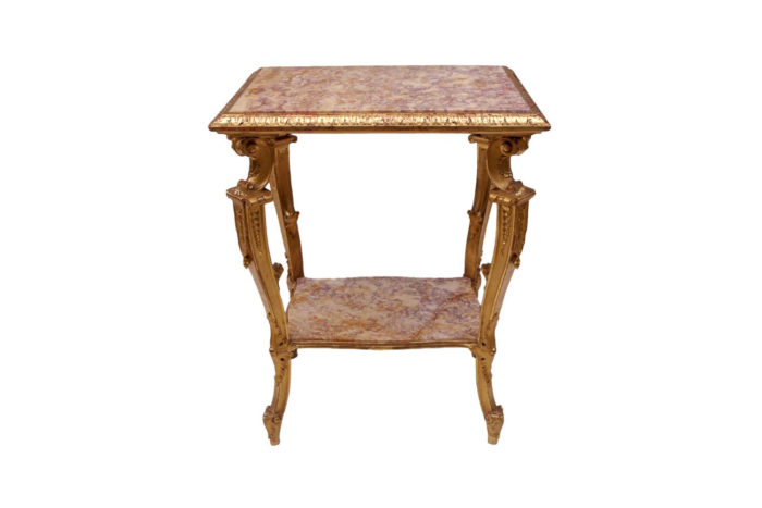 gilt wood marble table