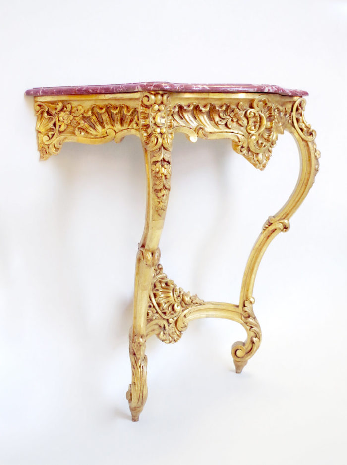 Louis XV gilt wood console