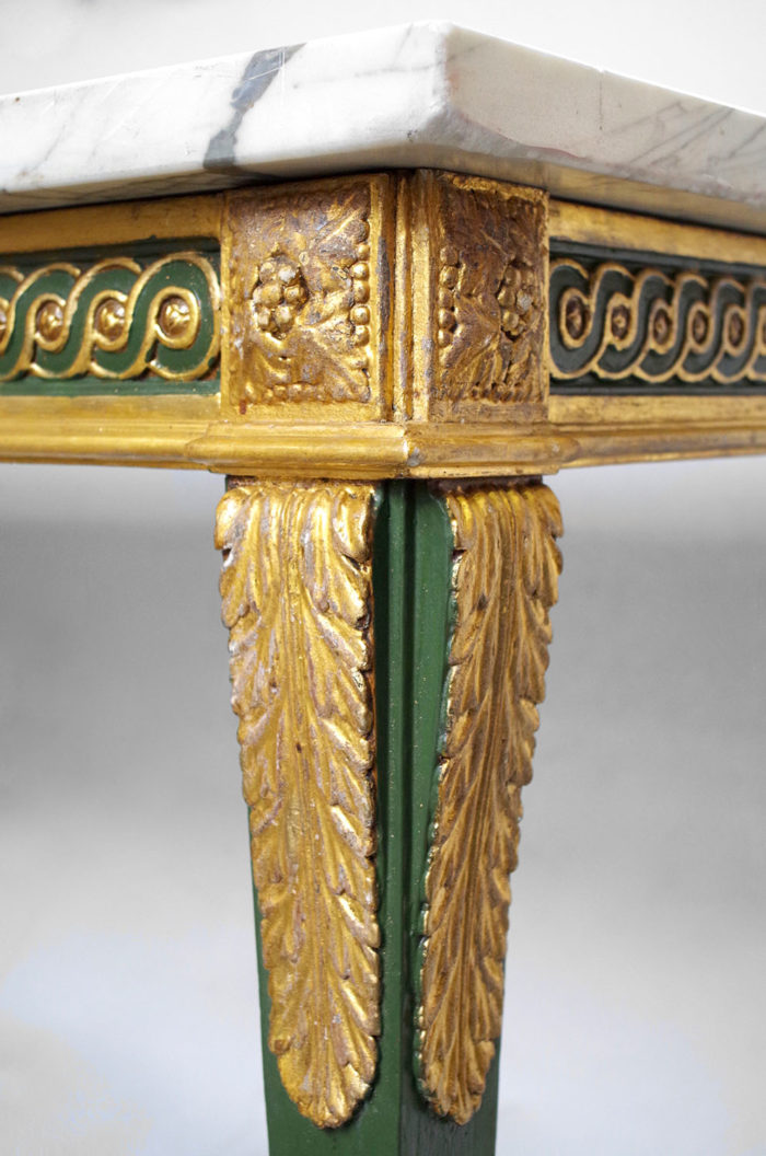 Louis XVI green table console