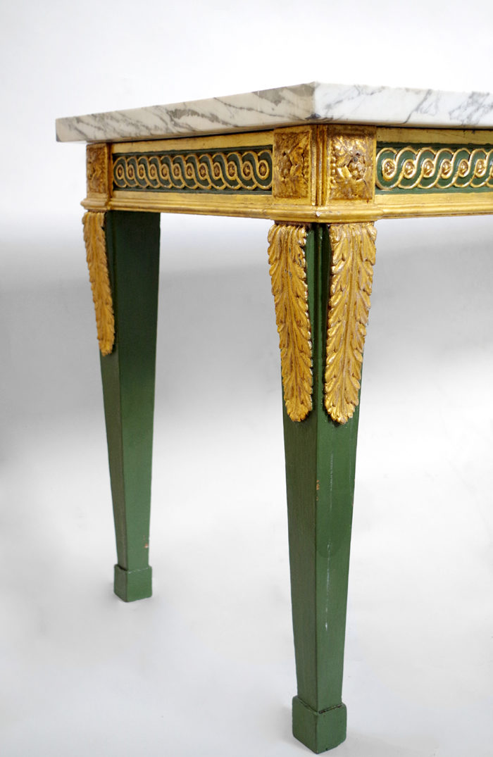 Louis XVI green table console