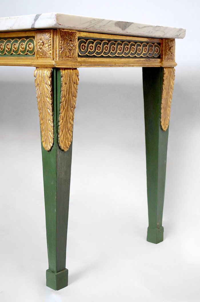 Louis XVI green table console