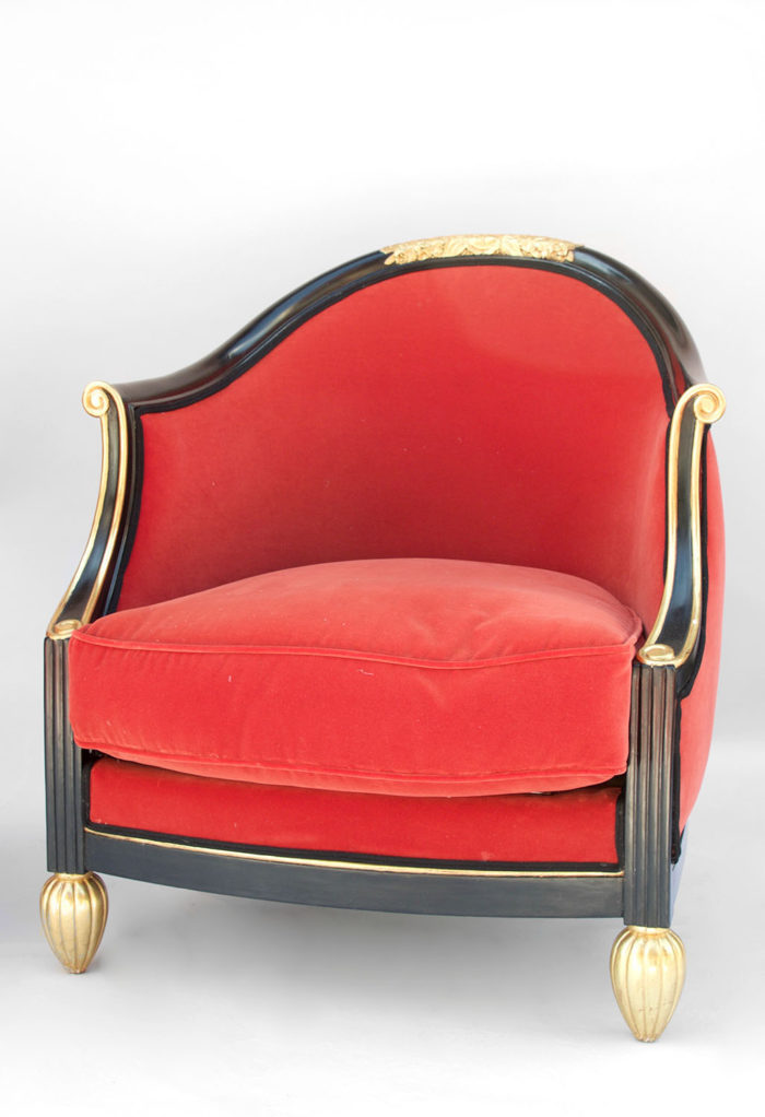 art deco armchairs dufrene