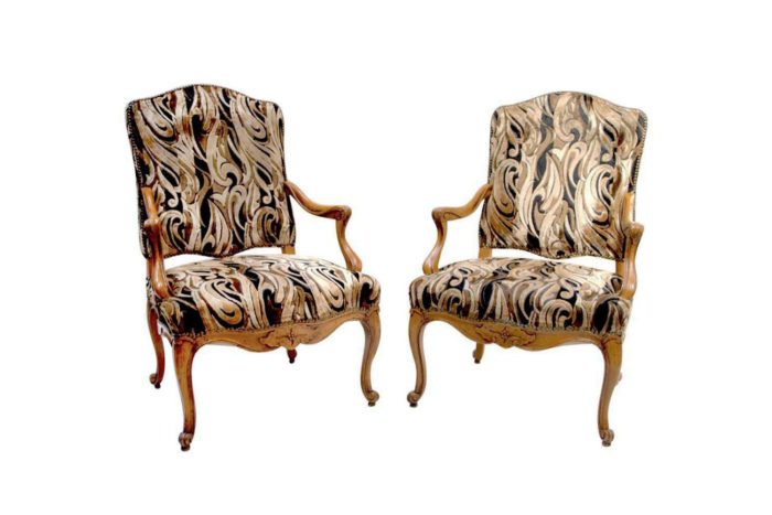 Louis XV armchair natural beech wood