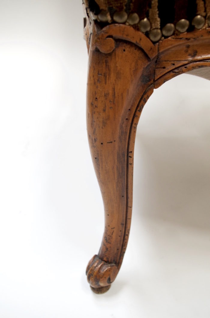 fauteuils louis xv bois naturel dos pied