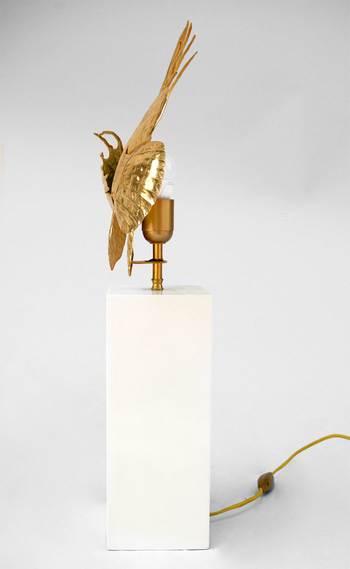 scorpio fish gilt brass lamp