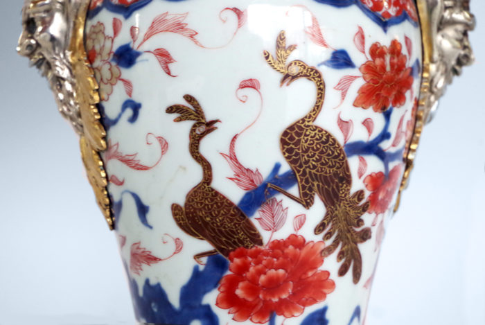 Imari porcelain lamp satyr