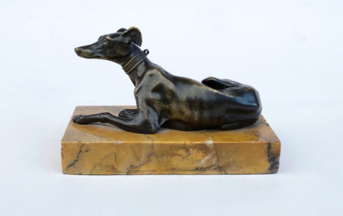 greyhound bronze sculpture