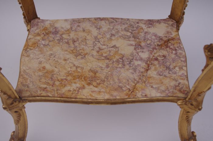 gilt wood marble table