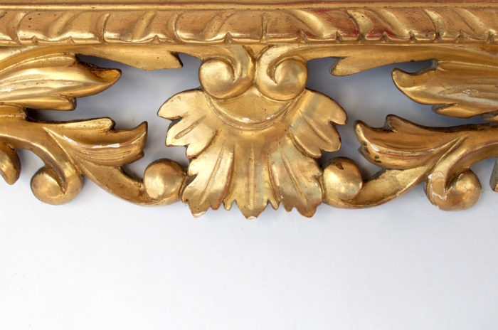 miroir bois dore style louis xiii angle