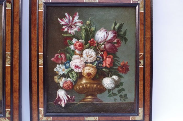 still life flower bouquets oils on canvas dutch style