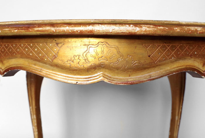 table hirch gilt wood Louis XV