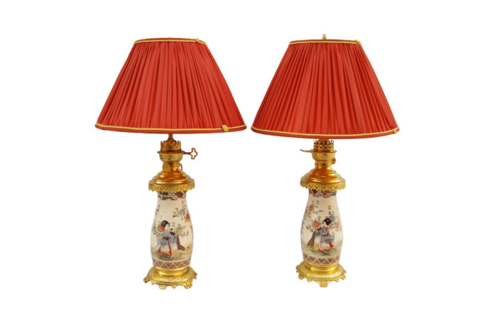 earthenware satsuma lamps