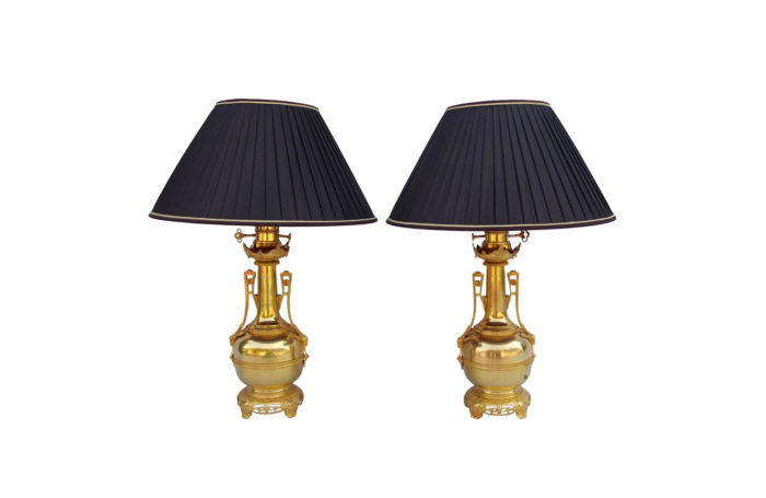gilt bronze lamps
