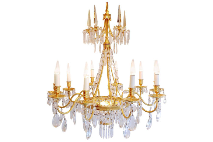 Directoire style chandelier with crystal