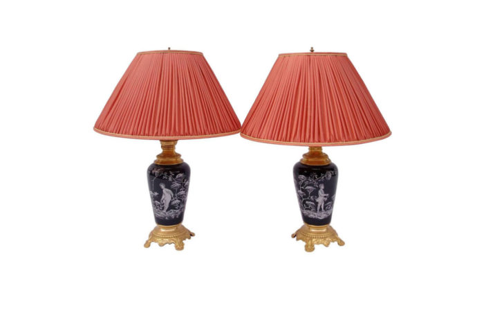 opaline black lamps white decor