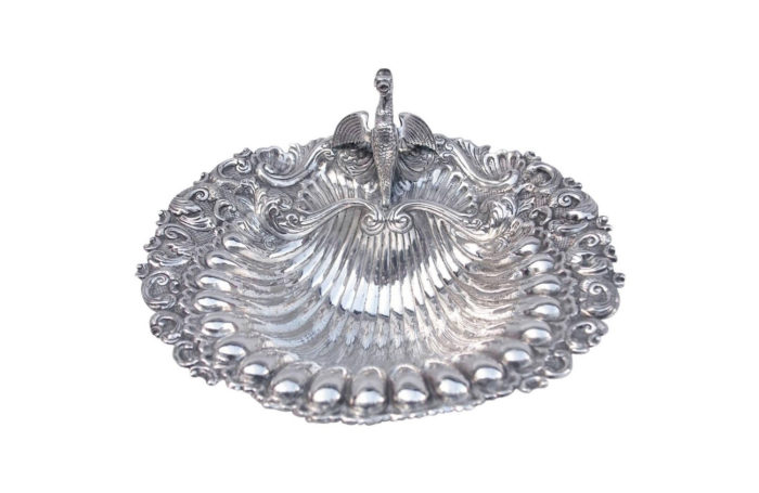 center table shell silverplated