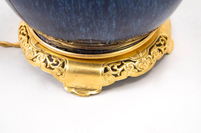 blue porcelain lamp goldstone