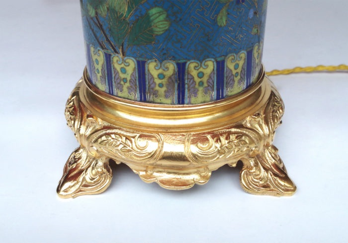 enamel cloisonne lamps gilt bronze