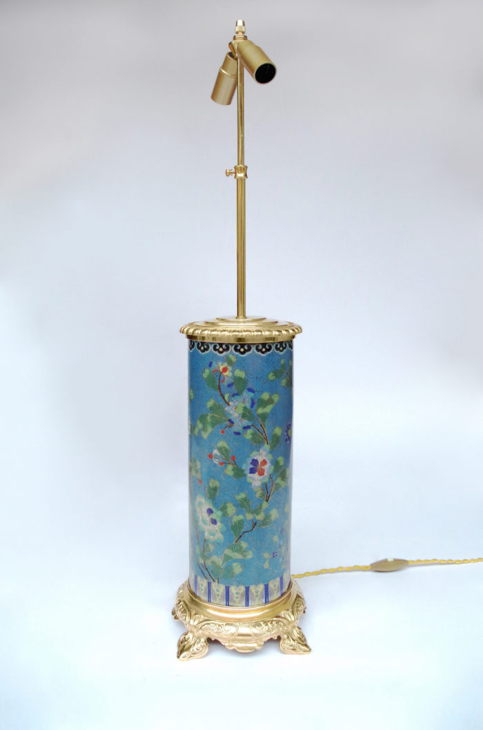 enamel cloisonne lamps gilt bronze