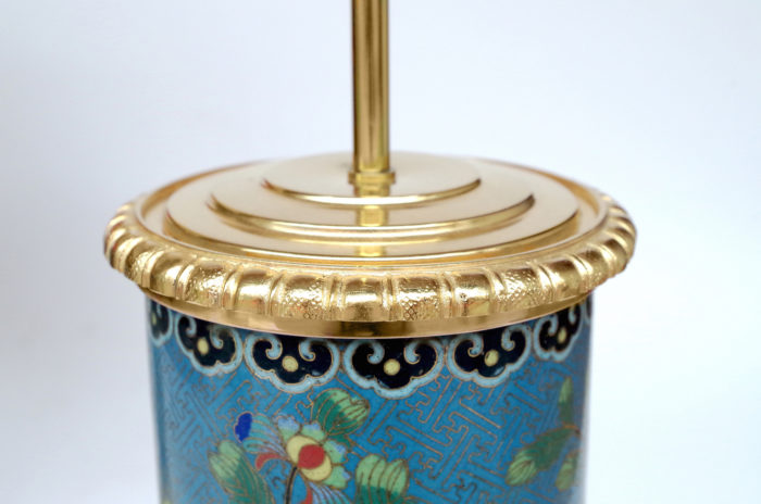 enamel cloisonne lamps gilt bronze