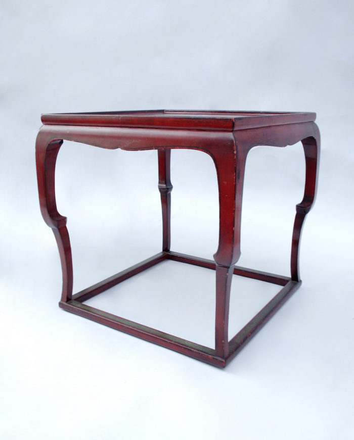 red lacquer chinese style side tables