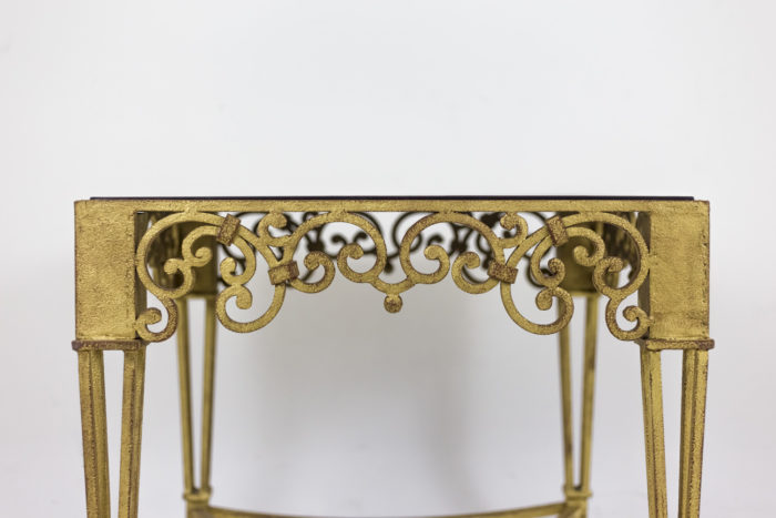 side tables gilt wrought iron
