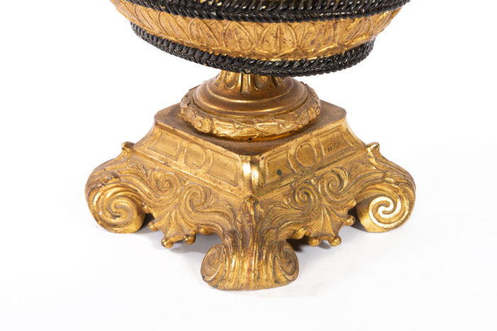 flower candelabra in gilt brass bronze base