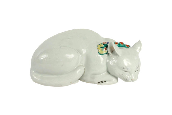 Canton porcelain cat Perret Vibert