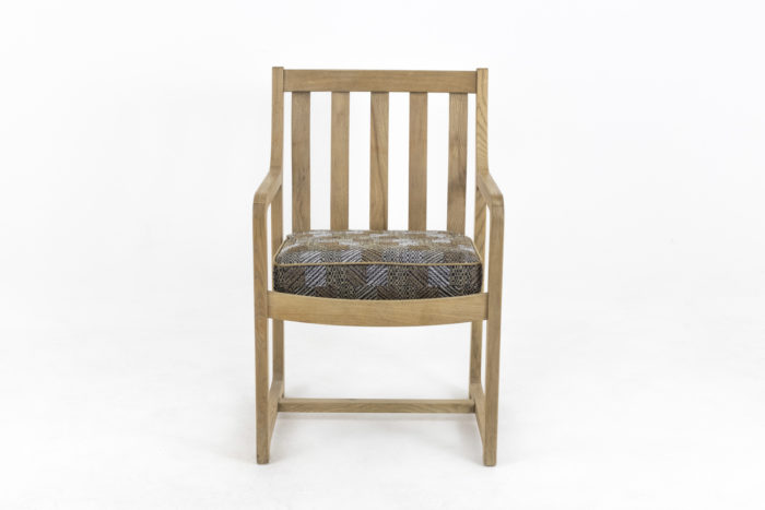 oak armchair front