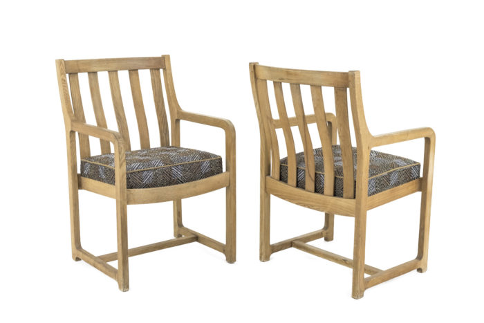 oak armchair pair back