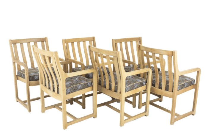 oak armchair set of six