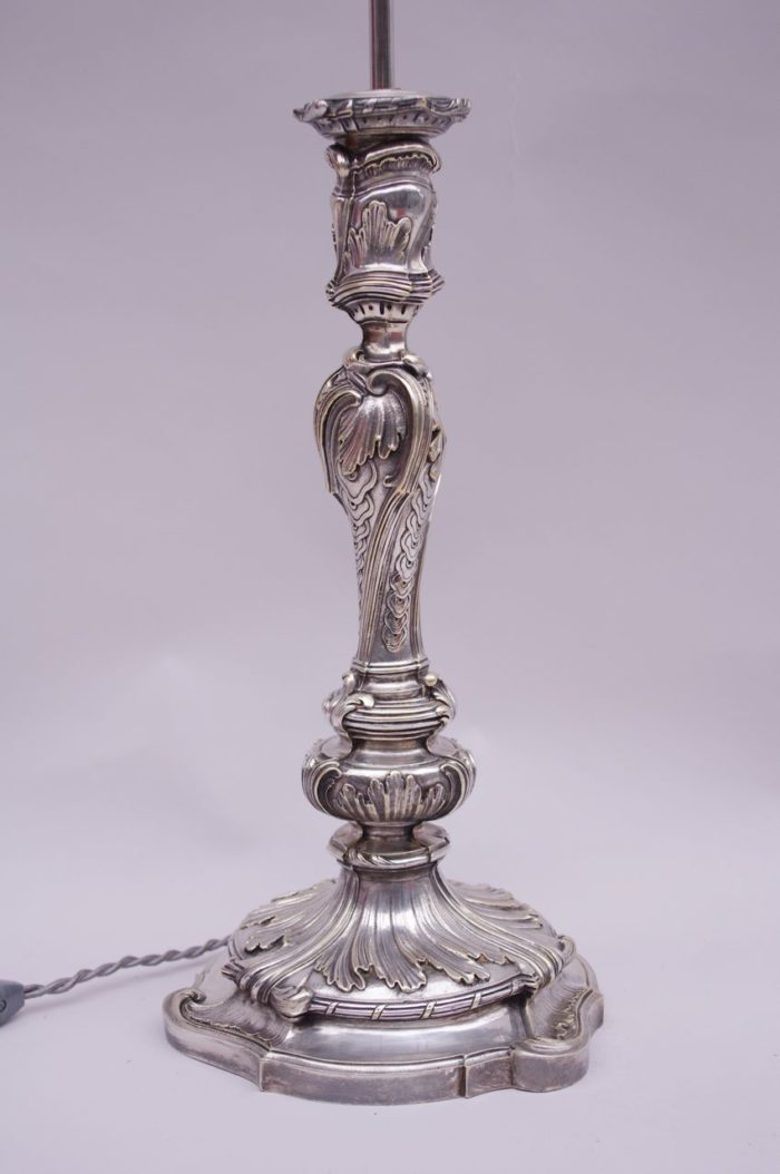 christofle candleholder lamp rocaille