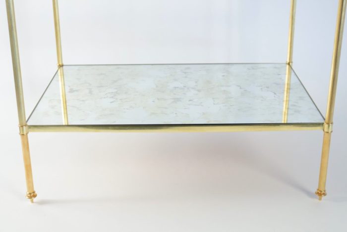 gilt brass mirror side tables