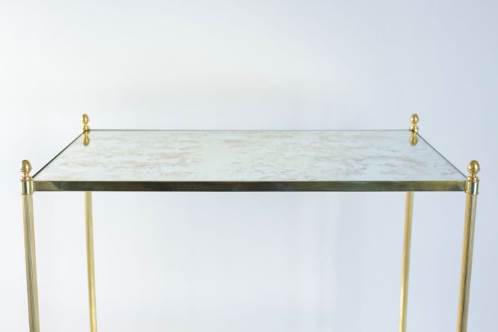 gilt brass mirror side tables