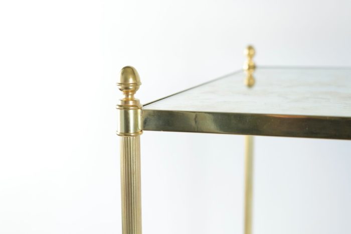 gilt brass mirror side tables