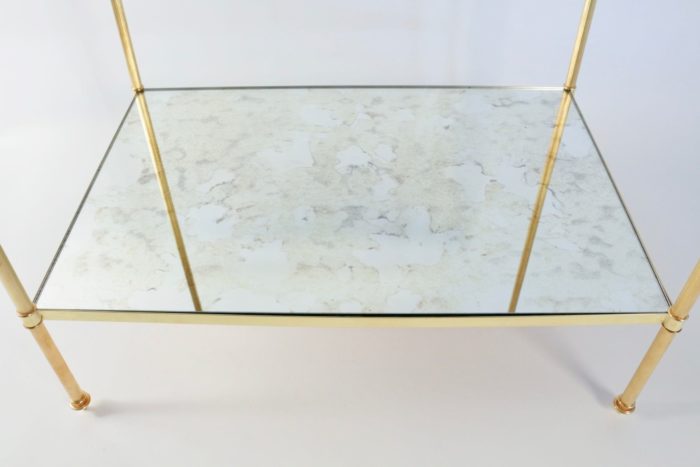 gilt brass mirror side tables