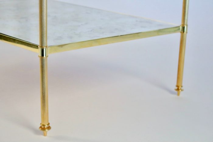 gilt brass mirror side tables