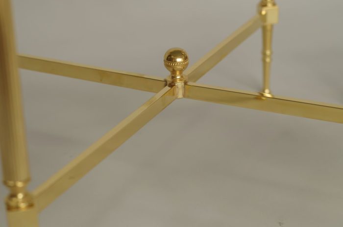 gilt brass mirror side tables