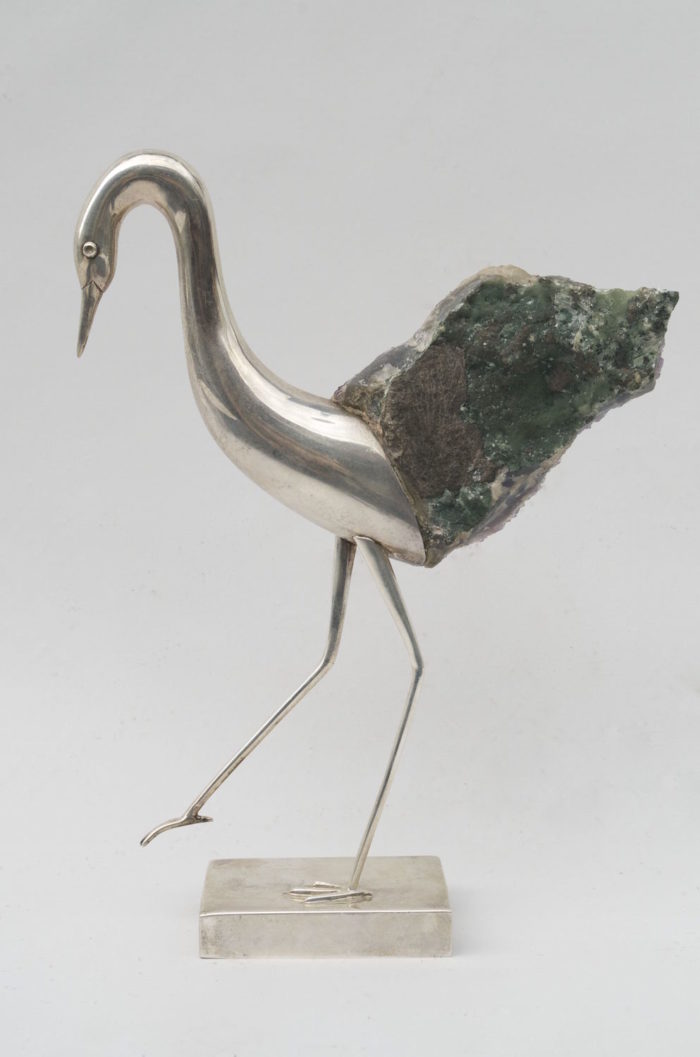 amethyst bird sculpture
