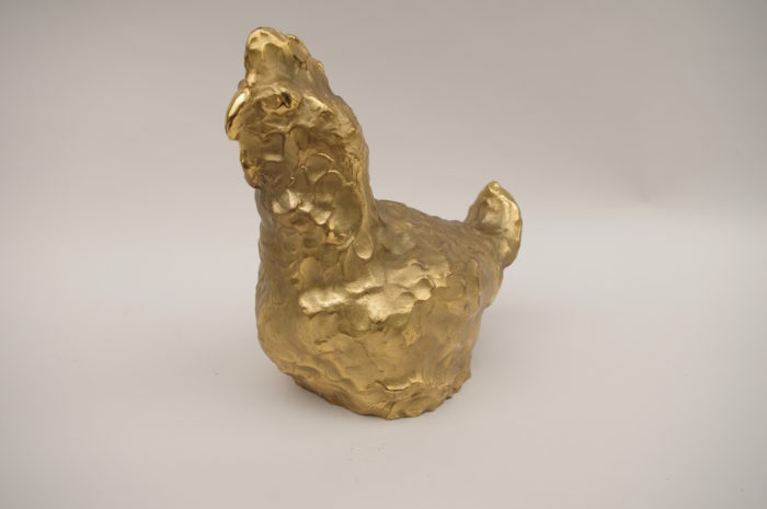 poule bronze doré checagilt bronze hen checa