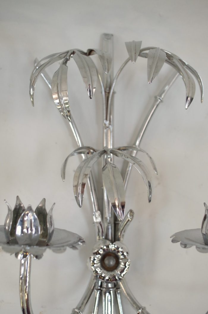 lampe chrome bambou
