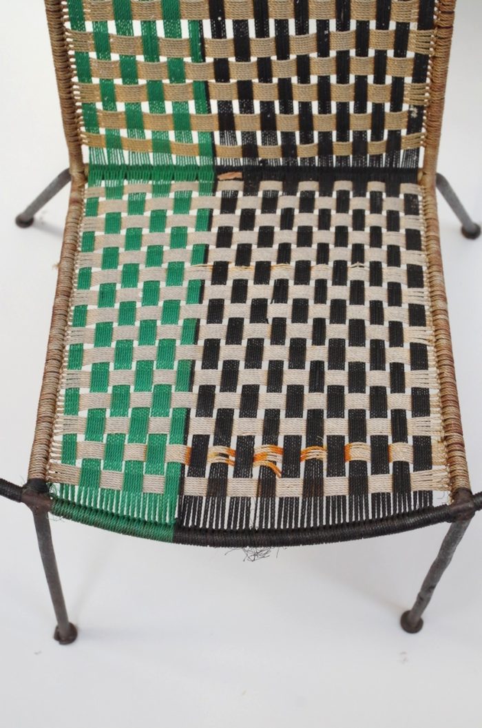 braided round chair