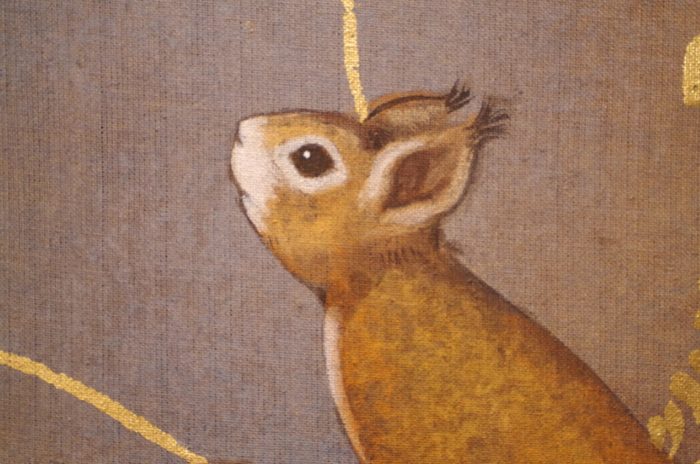 linen squirrel canvas